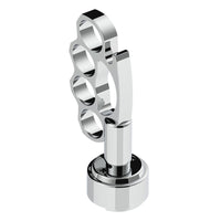 Thread-On Knuckle Gearshift Knob With Chrome 9/10 Speed Adapter (Chrome)