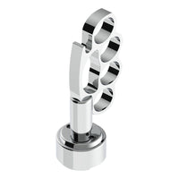 Thread-On Knuckle Gearshift Knob With Chrome 9/10 Speed Adapter (Chrome)