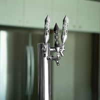 Daytona Style Spike Grip Handle With Beer Tap Adapter (Chrome or Black)