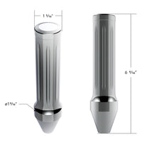 United Pacific - Dallas Style Grooved Grip Handle With Beer Tap Adapter (Chrome)