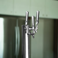 United Pacific - Dallas Style Grooved Grip Handle With Beer Tap Adapter (Chrome)