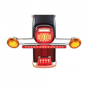 United Pacific - Motorcycle Rear Turn Signal Bar With Light Cutout
