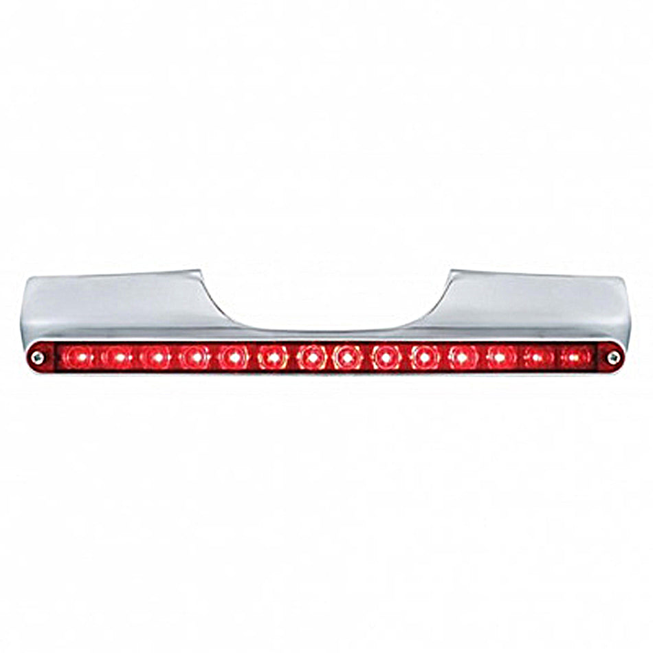 Motorcycle Rear Signal Light Bar With 14 LED 12" Light Bar - Red LEDs (Red, Clear or Chrome Lens)