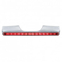 Motorcycle Rear Signal Light Bar With 14 LED 12" Light Bar - Red LEDs (Red, Clear or Chrome Lens)