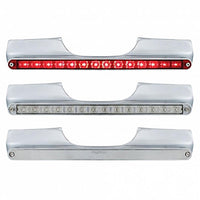 Motorcycle Rear Signal Light Bar With 14 LED 12" Light Bar - Red LEDs (Red, Clear or Chrome Lens)