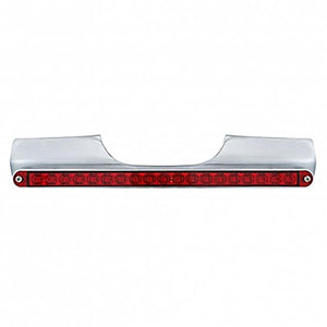 Motorcycle Rear Signal Light Bar With 19 LED 12" Light Bar - Red LEDs (Red or Clear Lens)