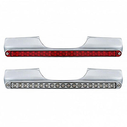 Motorcycle Rear Signal Light Bar With 19 LED 12" Light Bar - Red LEDs (Red or Clear Lens)