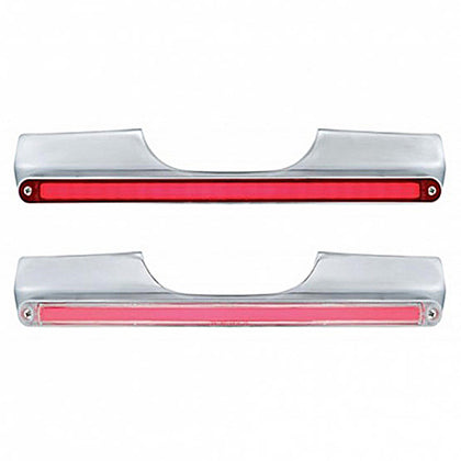 Motorcycle Rear Signal Light Bar With 24 LED 12" GloLight Bar - Red LEDs (Red or Clear Lens)