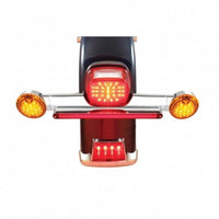 Motorcycle Rear Signal Light Bar With 24 LED 12" GloLight Bar - Red LEDs (Red or Clear Lens)