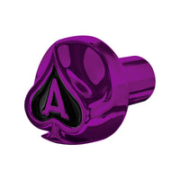 Ace Of Spades Air Valve Knob w Colored Inlays (Various Colors)