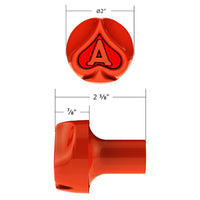 Ace Of Spades Air Valve Knob w Colored Inlays (Various Colors)