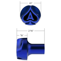 Ace Of Spades Air Valve Knob w Colored Inlays (Various Colors)