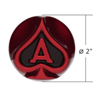 Ace Of Spades Air Valve Knob w Colored Inlays (Various Colors)