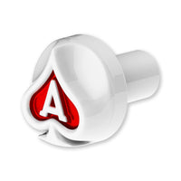 Ace Of Spades Air Valve Knob w Colored Inlays (Various Colors)