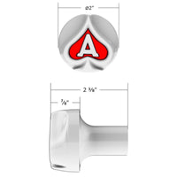 Ace Of Spades Air Valve Knob w Colored Inlays (Various Colors)