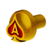 Ace Of Spades Air Valve Knob w Colored Inlays (Various Colors)