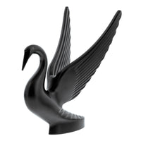 United Pacific - Die-Cast Swan Hood Ornament (Matte Black)