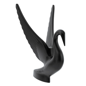 United Pacific - Die-Cast Swan Hood Ornament (Matte Black)