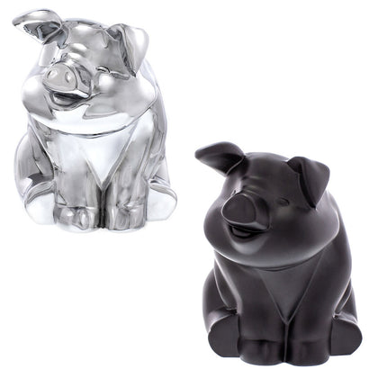 United Pacific - Die-Cast Sitting Pig Hood Ornament (Chrome or Black)