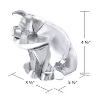 United Pacific - Die-Cast Sitting Pig Hood Ornament (Chrome or Black)