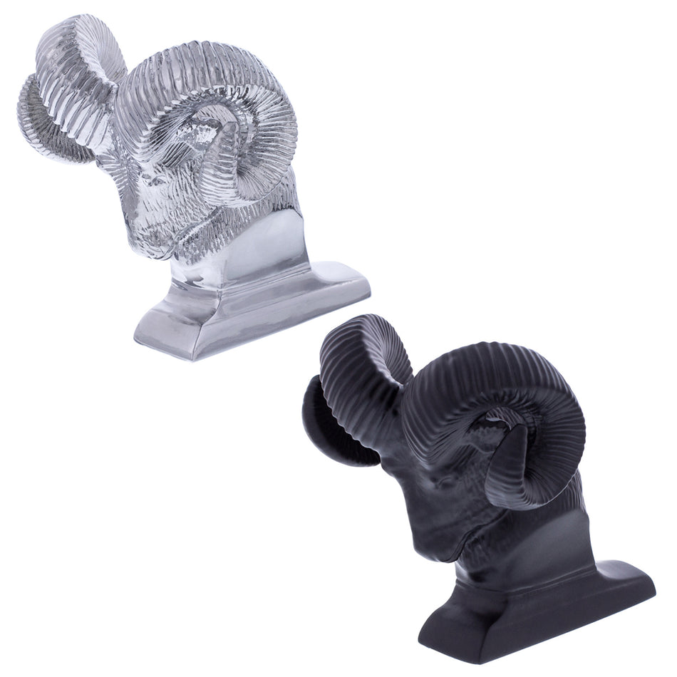 United Pacific - Die-Cast Bighorn Hood Ornament (Chrome or Matte Black)