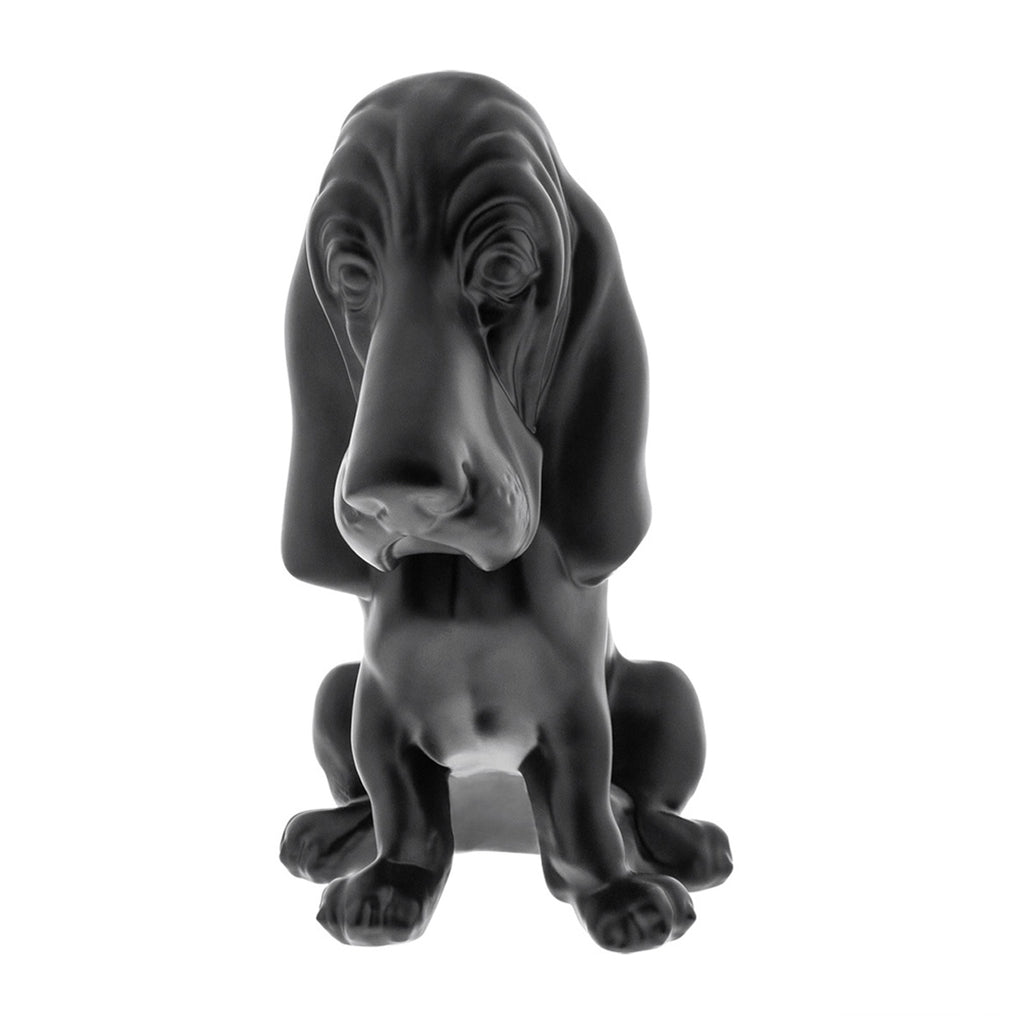 United Pacific - Die-Cast Bassett Hound Hood Ornament (Matte Black)