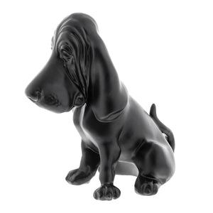 United Pacific - Die-Cast Bassett Hound Hood Ornament (Matte Black)