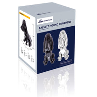 United Pacific - Die-Cast Bassett Hound Hood Ornament (Matte Black)