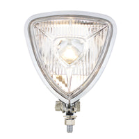 United Pacific - Triangle Headlight With Chrome or Black Housing & Flat Back