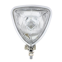 United Pacific - Triangle Headlight With Chrome or Black Housing & Flat Back