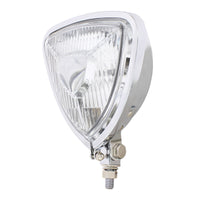 United Pacific - Triangle Headlight With Chrome or Black Housing & Flat Back