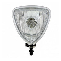United Pacific - Triangle Headlight With Chrome or Black Housing & Flat Back