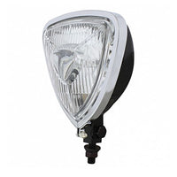 United Pacific - Triangle Headlight With Chrome or Black Housing & Flat Back