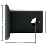 United Pacific - Matte Black Plastic Hitch Cover For 2" X 2" Trailer Hitch Receivers