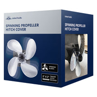 United Pacific - Spinning Propeller Hitch Cover For 2" X 2" Trailer Hitch Receivers