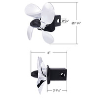 United Pacific - Spinning Propeller Hitch Cover For 2" X 2" Trailer Hitch Receivers