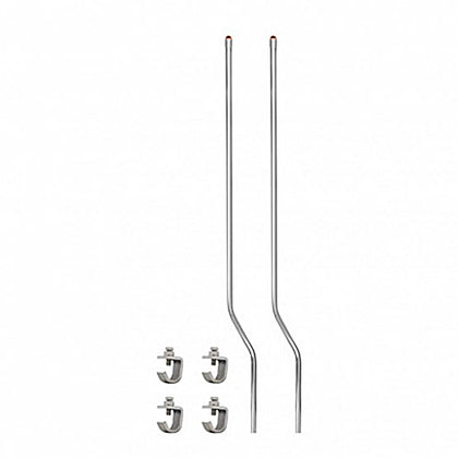 United Pacific - Stainless Bumper Guide Kit With Dome Lens Top - Amber Lens (Pair)