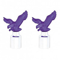 United Pacific - Eagle Bumper Guide Top With Chrome Base - Amber, Purple or Red (2-Pack)