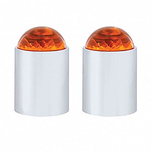 United Pacific - Stainless Steel Bumper Guide - Amber (Pair)