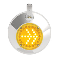 8-1/2" 430 Stainless Steel Convex Mirror With LED (Driver or Passenger Side)