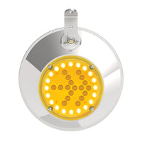 8-1/2" 430 Stainless Steel Convex Mirror With LED (Driver or Passenger Side)