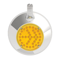 8-1/2" 430 Stainless Steel Convex Mirror With LED (Driver or Passenger Side)