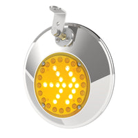 8-1/2" 430 Stainless Steel Convex Mirror With LED (Driver or Passenger Side)