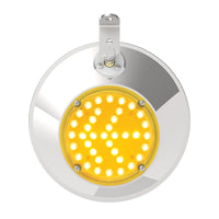 8-1/2" 430 Stainless Steel Convex Mirror With LED (Driver or Passenger Side)