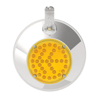 8-1/2" 430 Stainless Steel Convex Mirror With LED (Driver or Passenger Side)