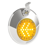 8-1/2" 430 Stainless Steel Convex Mirror With LED (Driver or Passenger Side)