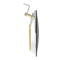 8-1/2" 430 Stainless Steel Convex Mirror With LED (Driver or Passenger Side)