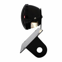 Motorcycle LED "Bobber" Style Horizontal Tail Light With Black Grille Bezel - Red LEDs (Red or Smoked Lens)