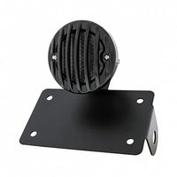 Motorcycle LED "Bobber" Style Horizontal Tail Light With Black Grille Bezel - Red LEDs (Red or Smoked Lens)