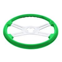 United Pacific - 18" Vibrant Color 4 Spoke Steering Wheel (Candy Apple Green)